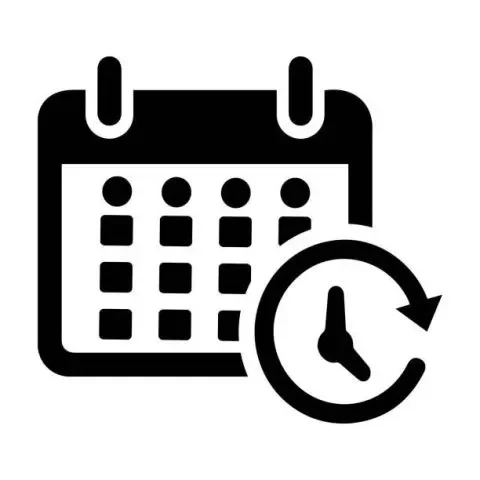 Icône représentant un calendrier avec une horloge, symbolisant la gestion du temps.